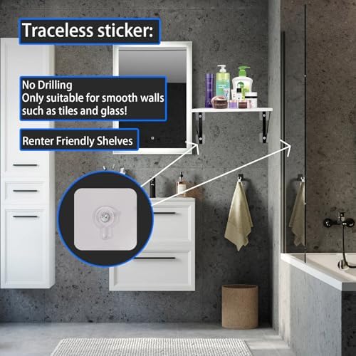Deep Floating Shelves for Wall 12 Inch Wide Set of 2