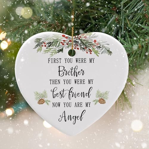 Memorial Ornament for Brother - Sympathy Keepsake