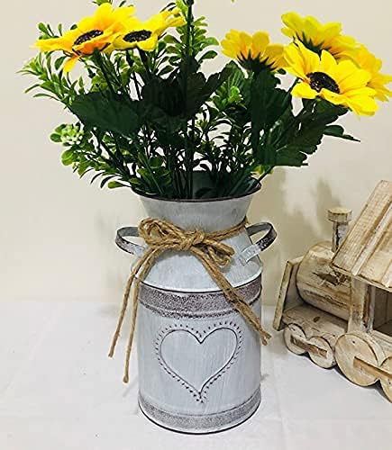 Farmhouse Rustic Flower Vase with Heart Design 75 Inch