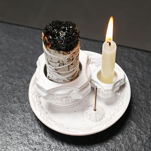 4-in-1 Ceramic Incense Holder with Ash Catcher