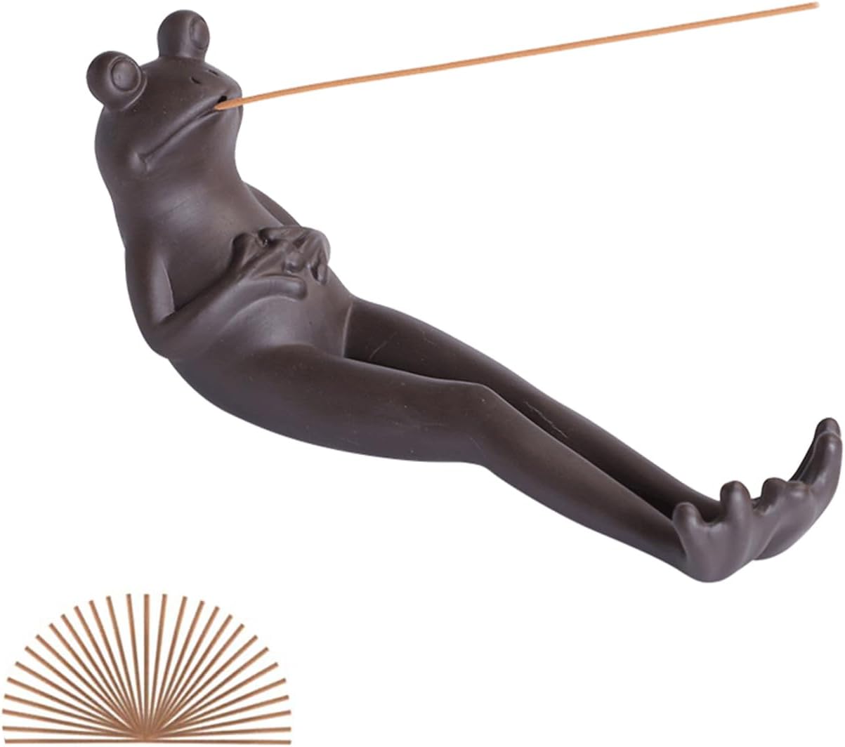 Frog Incense Holder - 45 Sandalwood Sticks Aromatherapy Yoga Meditation Decor