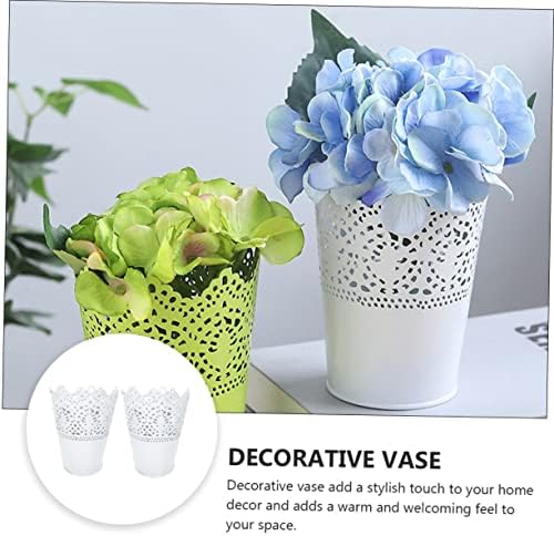 2pcs Elegant Iron Flower Vase for Home Decor and Wedding Centerpieces
