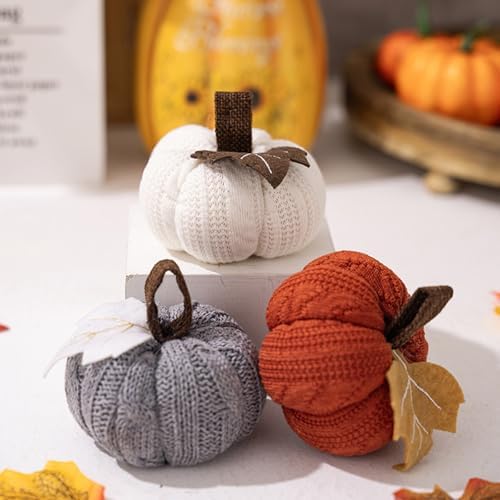 3 Pcs Fall Pumpkin Decorations for Holiday