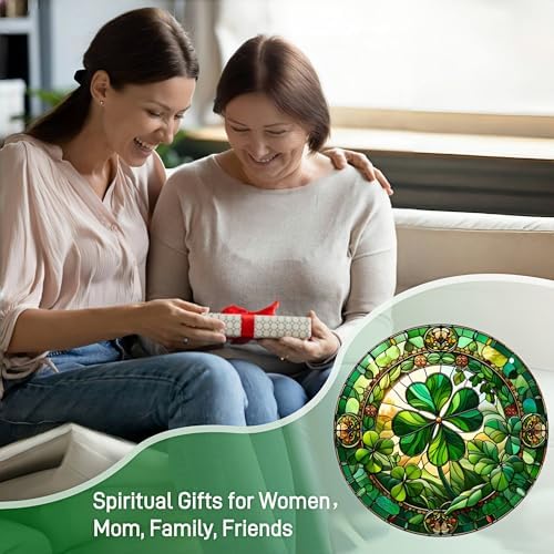 2 Pack Lucky Irish Shamrock Gift St Patricks Day Ornament Good Luck Hanging Decor