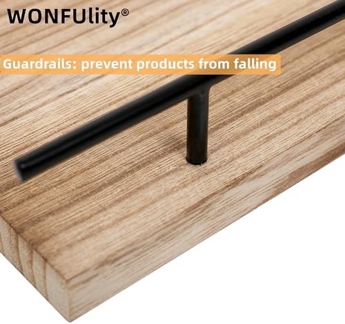 WONFUlity Floating Bathroom Shelves with Toilet Paper Holder