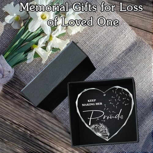 Sympathy Glass Ornament for Loss of Mother - Keep Making Her Proud