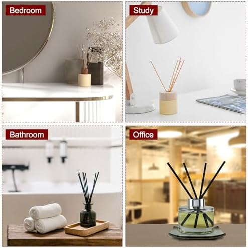 HARFINGTON 4pcs 250ml Empty Glass Diffuser Bottles