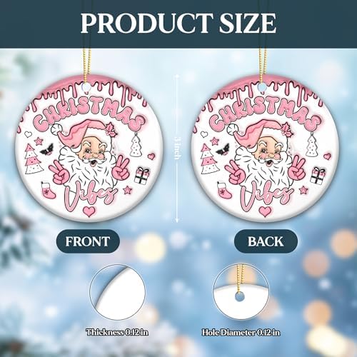 3D Cute Santa Christmas Ornament 2024