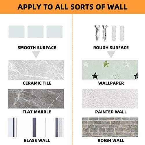 LUOBAO Clear Acrylic Floating Wall Shelves 6 Inch