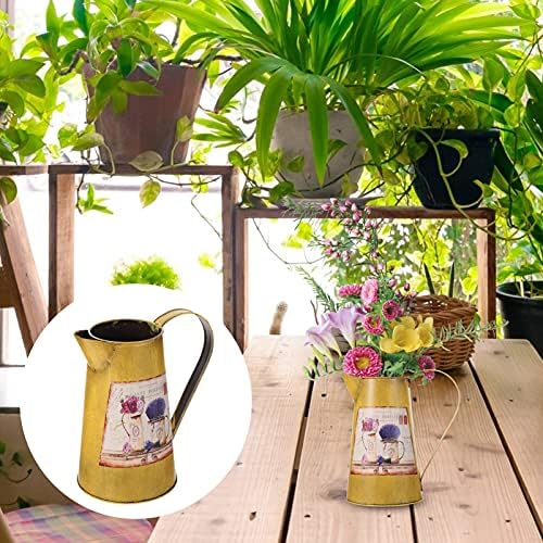 Cabilock Iron Jug Vase Yellow French Country Style