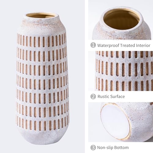Rustic Ceramic Flower Vase 96 Inch Farmhouse Decor
