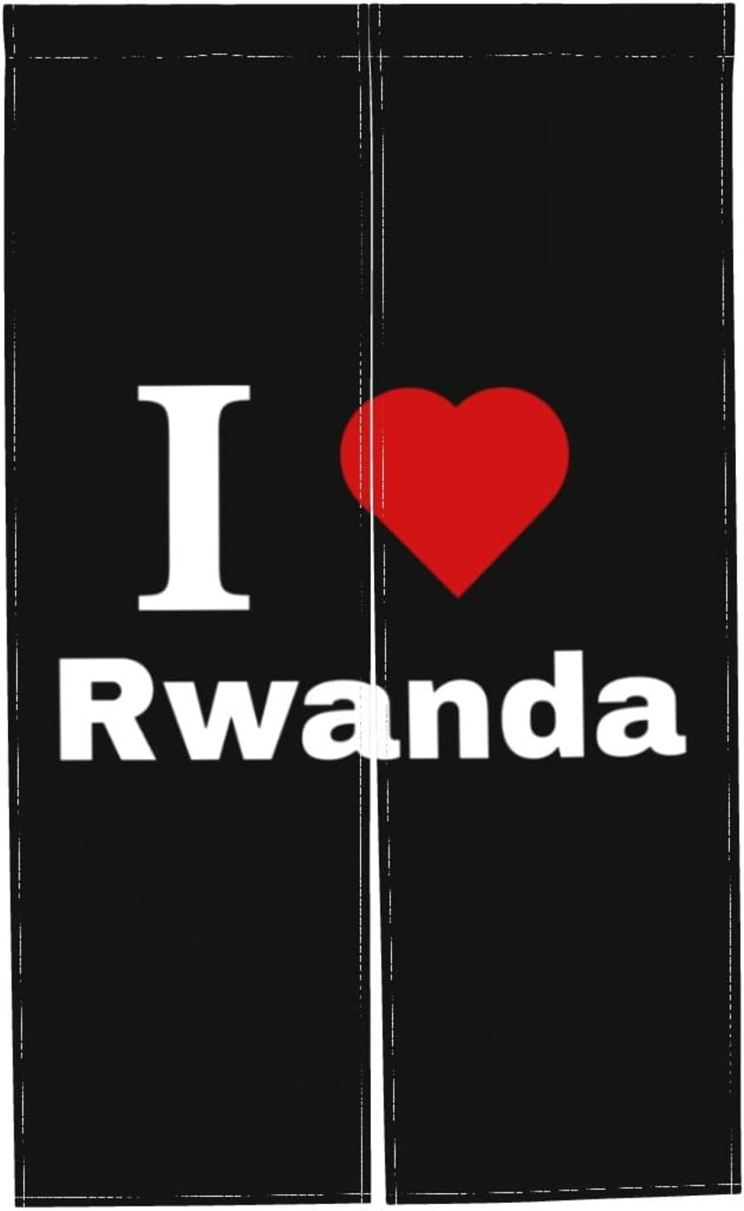 I Love Rwanda Blackout Curtain for Doorway 34x56in