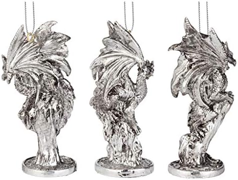 Design Toscano 3 Dragons Holiday Gemstone Ornament Set