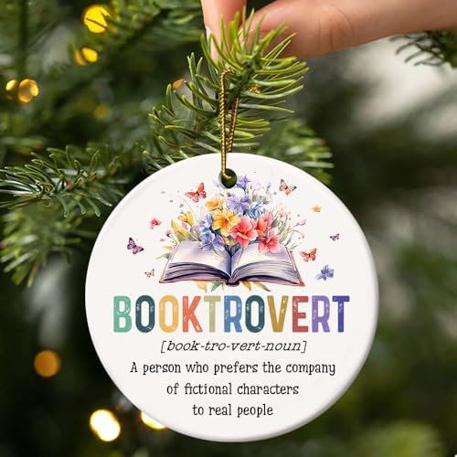 Booktrovert Ornament - Funny Book Lover Gift