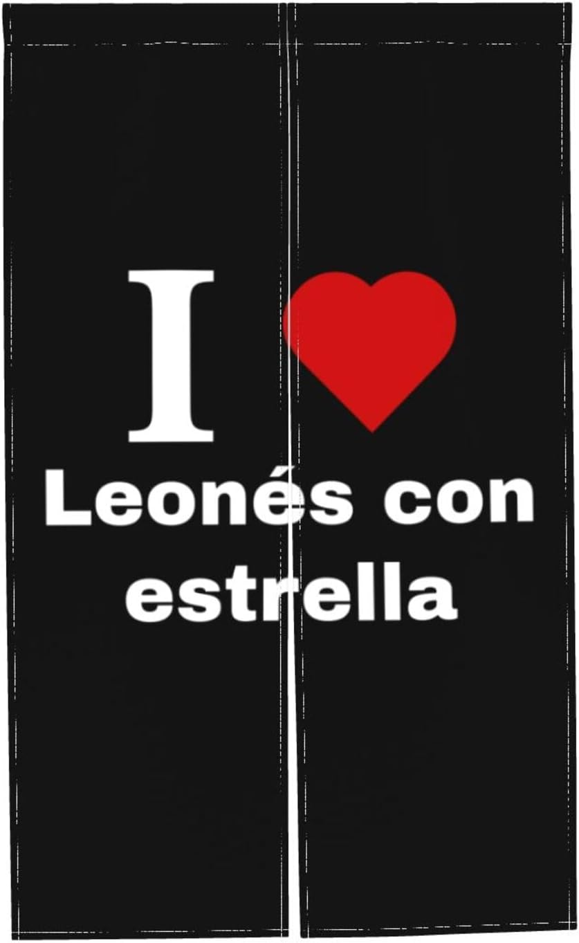I Love Leons Con Estrella Blackout Curtains for Doorways