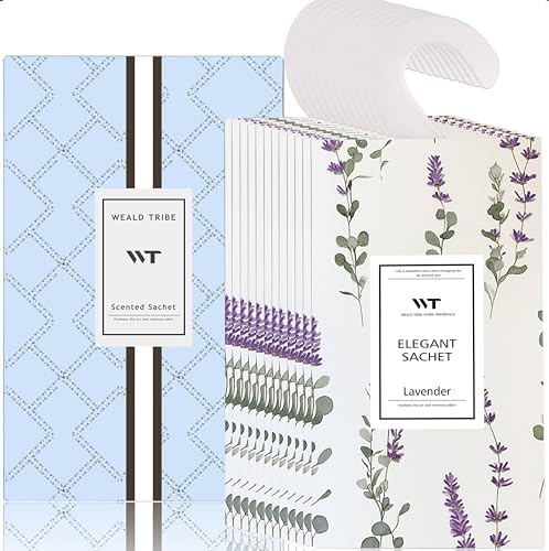 WEALD TRIBE 12 Pack Eucalyptus Lavender Scented Sachets for Home Deodorizer