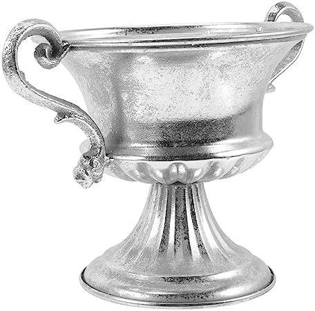 Yardwe Vintage Flower Vase with Gold Base Decorative Urn