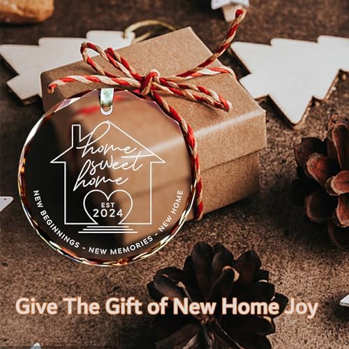 New Home Glass Ornament 2024 - House Warming Gift