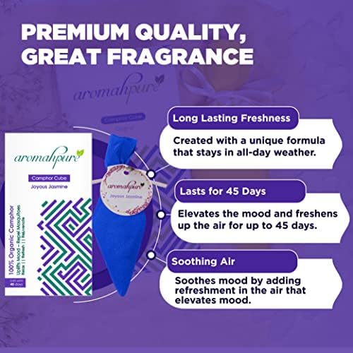 Aromahpure Camphor Cube Set of 2 Joyous Jasmine Joyful Lavender