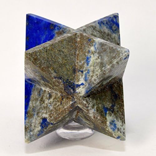 HQRP HC Set Lapis Lazuli Pyrite 8 Point Merkaba Star Natural Crystal
