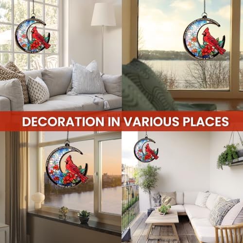 Personalized Memorial Suncatcher Ornament Custom Window Hanging Keepsake Loss of Loved Ones Sympathy Christmas Decor