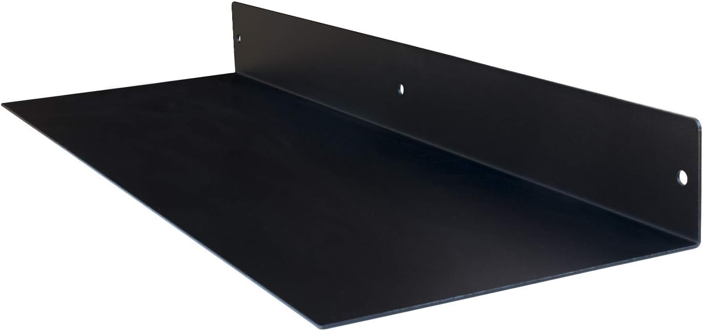 Buhbo Mitus Floating Shelf Wall Mounted Heavy Duty Industrial Steel Black