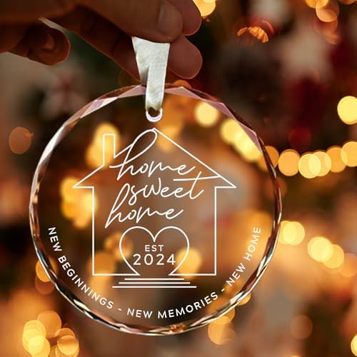 New Home Glass Ornament 2024 - House Warming Gift