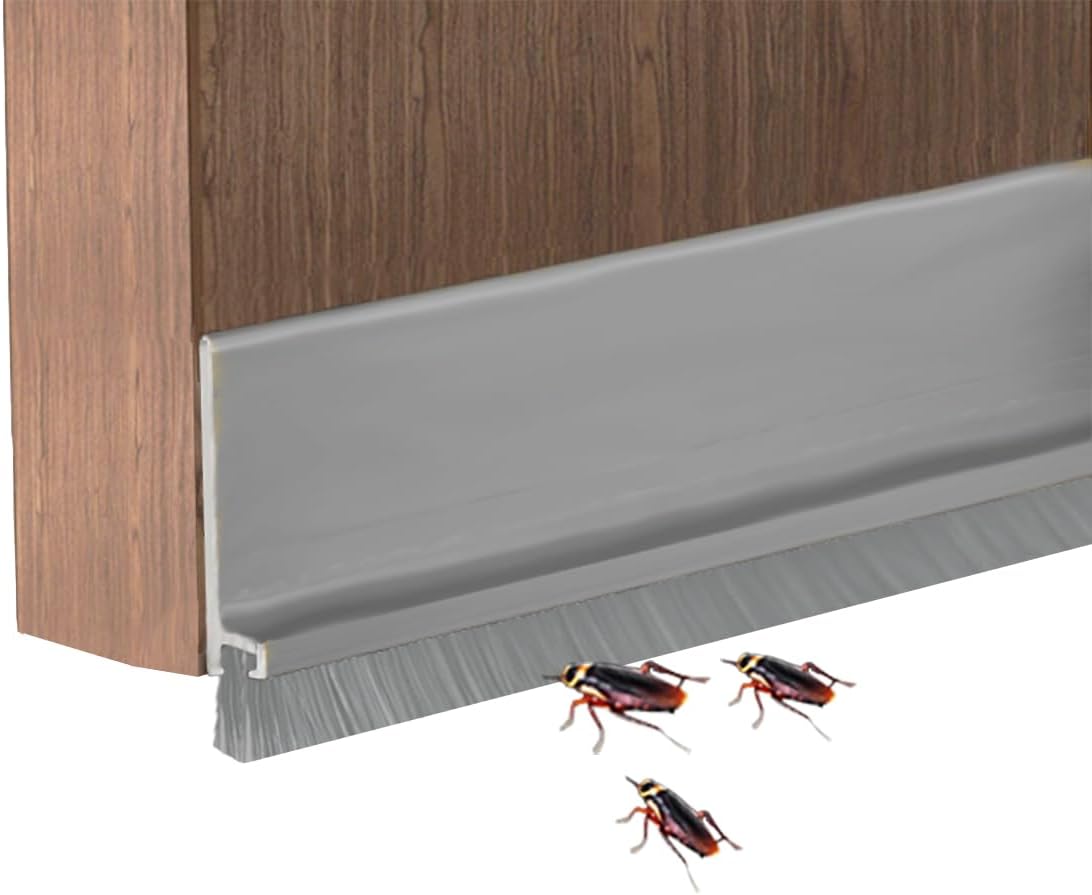 Yingd Door Draft Stopper with Brush 39 Inch Rubber Door Sweep