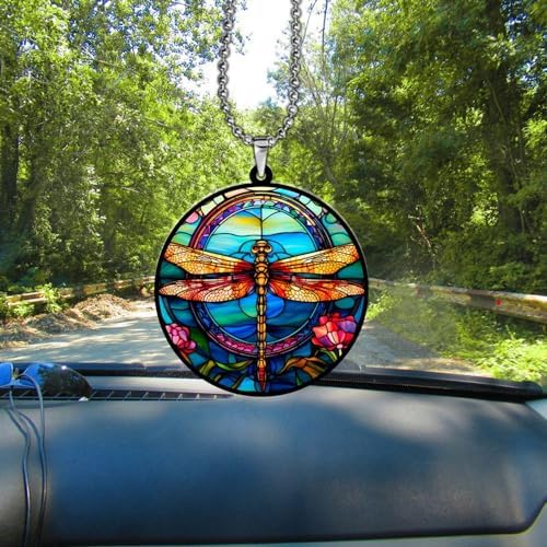 Suncatcher Dragonfly Car Hanging Ornament for Men Women