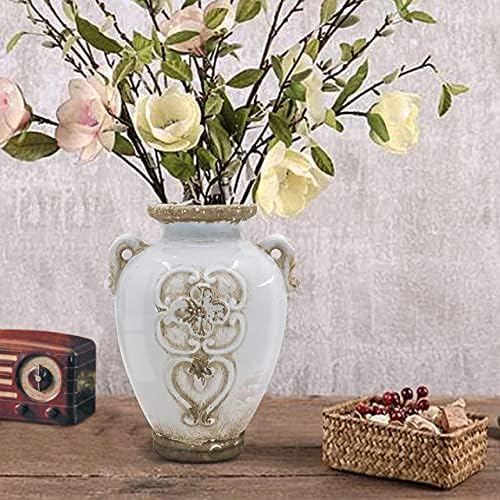 White Vintage Ceramic Vase - 67 Inch Height