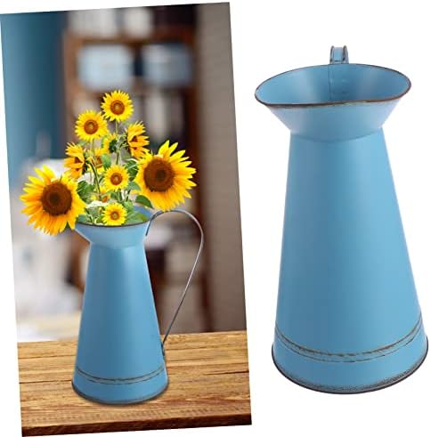 STOBAZA Multifunctional Blue Iron Bucket Vase