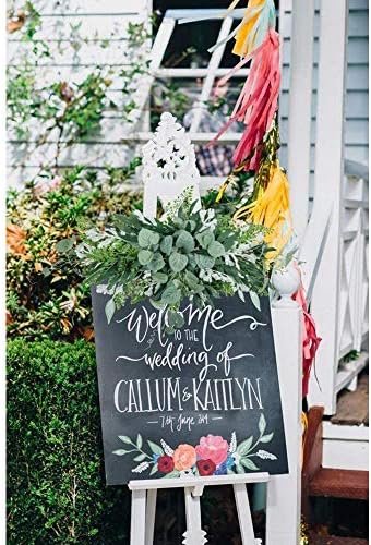 Greenery Swag Artificial Front Door Wreath Eucalyptus Leaves Garland for Home Wedding Decor