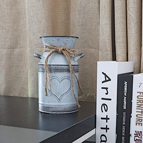 Farmhouse Rustic Flower Vase with Heart Design 75 Inch