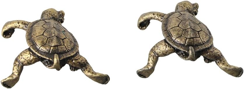 2pcs Antique Copper Kung Fu Turtle Incense Holder