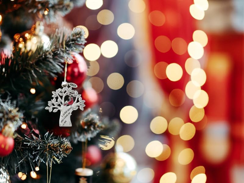 Memorial Ornament with Cardinal Symbol - Sympathy Gift for Men or Women