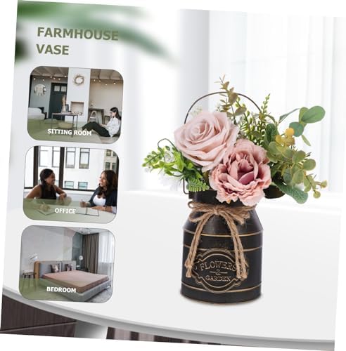 Vintage Iron Flower Display Bucket for Decor