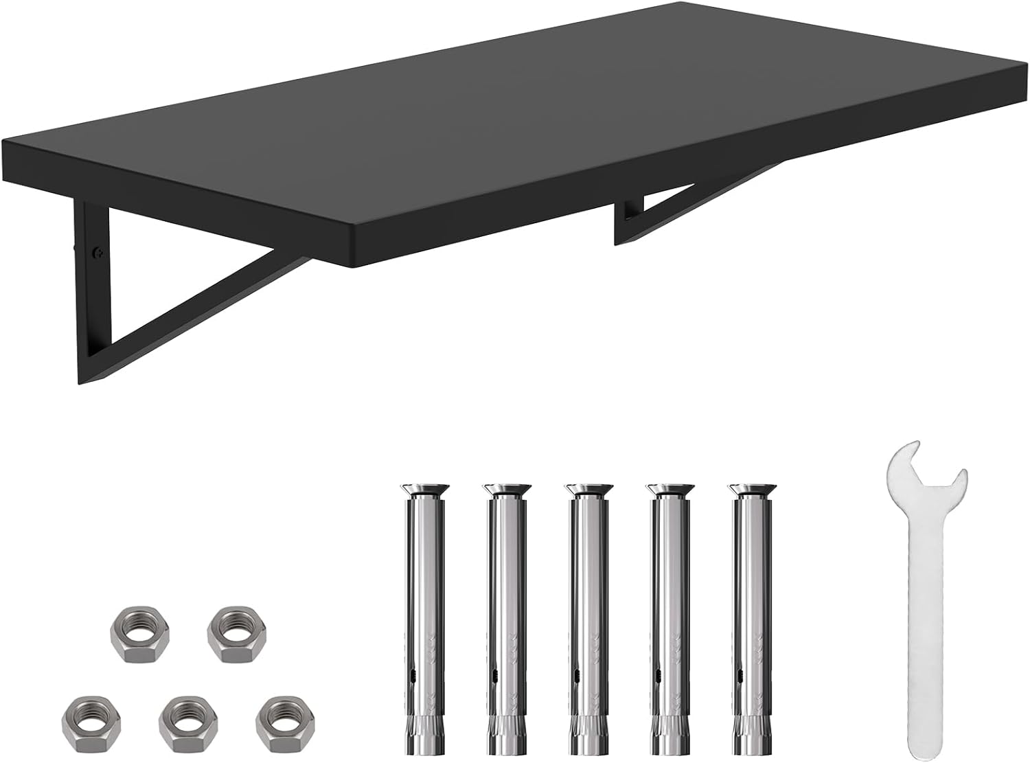 Stainless Steel Shelf 12x24 Inches 250 lb Wall Mounted Floating Shelving