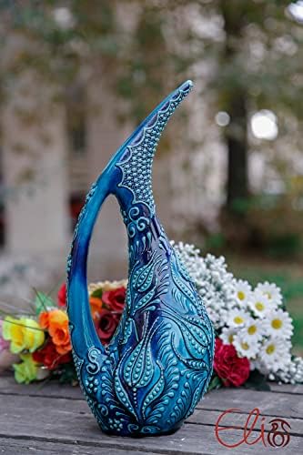 Turkish 15 Inch Ceramic Swan Vase