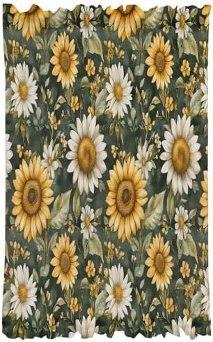 PANJINEXT Door Curtains 54x40 Sheer Thermal Insulated Rod Pocket Drapes with Tiebacks for French Doors