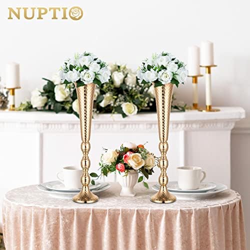 Nuptio 2 Pcs Centerpieces Vase Wedding Table Decoration