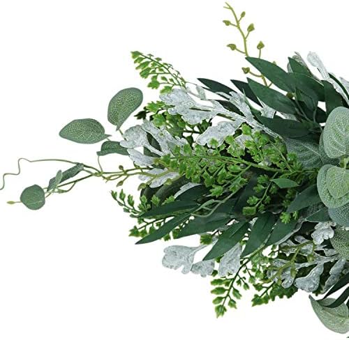 Greenery Swag Artificial Front Door Wreath Eucalyptus Leaves Garland for Home Wedding Decor