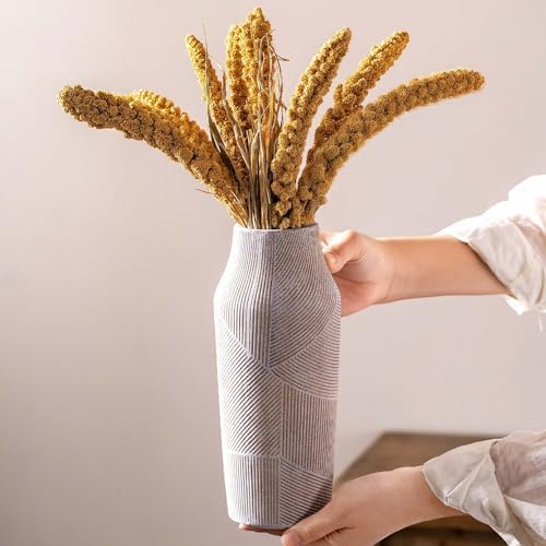 Vintage Ceramic Flower Vase 96 Inch Farmhouse Decor