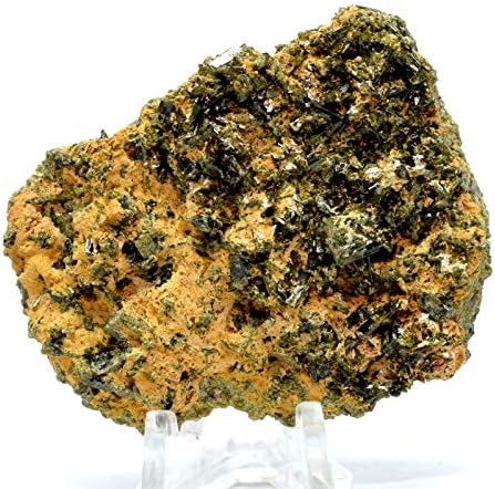 61mm Pistacite Green Epidote Crystal Cluster - Natural Collectible Mineral Specimen from Peru