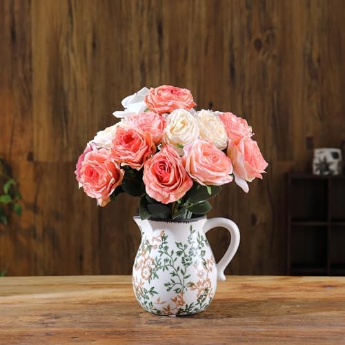 Vintage Ceramic Vase with Handle 63 Inch