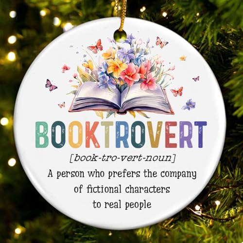 Booktrovert Ornament - Funny Book Lover Gift