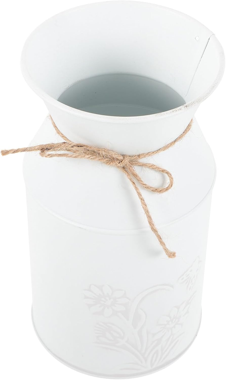 HOMSFOU Rustic Iron Bucket Vase for Home Decor