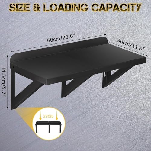 DUDSOEHO Stainless Steel Floating Shelf 12x24 Inches Heavy Duty Wall Mount