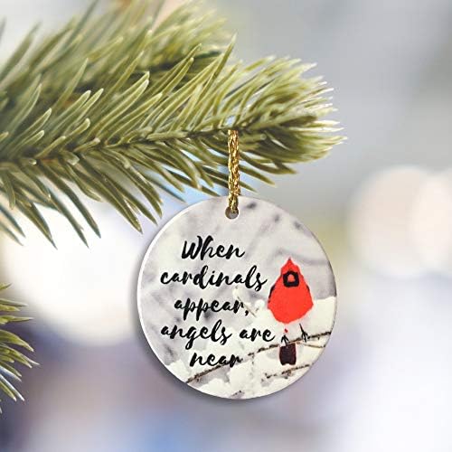 Memorial Christmas Ornament - When Cardinals Appear Angels Are Near