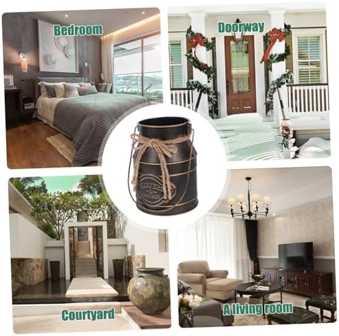 Vintage Iron Flower Display Bucket for Decor