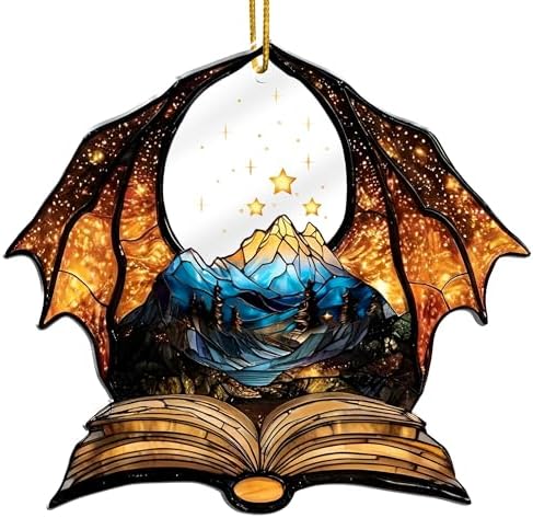 Book Dragon Ornament for Book Lovers and Fantasy Fans